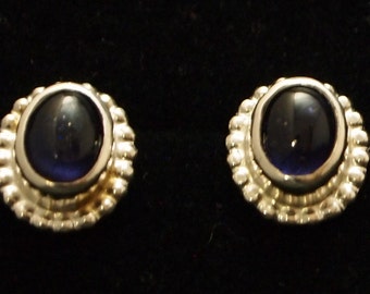 Iolite Post Earrings in Sterling Silver