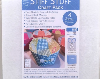 Lazy Girl Stiff Stuff 10in Squares Craft Pack
