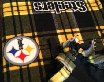 Pittsburg Steelers Large Fleece Blanket-Black Backing