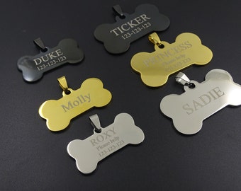 Personalized Pet Tag, Personalized Dog Tag Custom Dog Tag Custom Pet Tag, Double-Sided Dog Tags for Dogs, One or Two sided Dog Tag Pet Tag