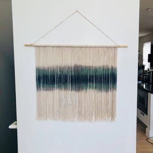 Dip Dyed Fiber Art Wall Hanging