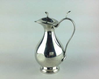 James Dixon & Sons Sheffield Cornish Pewter Hot Water Jug / Pot 85 Art Nouveau English Polished Pewter Teapot 1920s