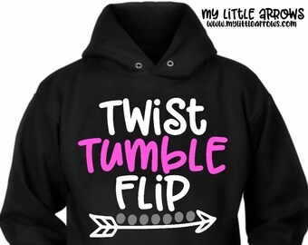 Twist tumble flip svg | tumble svg | tumbling svg | gymnastics svg | gymnastics iron on | gymnastics dxf | flip svg | gymnastics printable