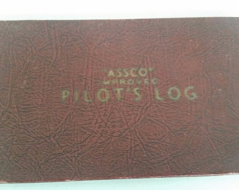Vintage Aviation Service Supply Co. Assco Improved Pilot's Log AIr Force 1951 Free Shipping