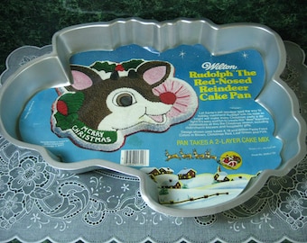 Wilton Rudolph The Red-Nosed Reindeer Cake Pan - Vintage Wilton Cake Pan - Wilton - Reindeer Cake Pan - Christmas Cake Pan - Wilton Pan