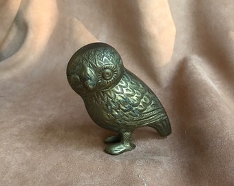 Vintage Brass Owl from India