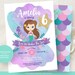 Mermaid Invitation. Little Mermaid Invitation. Mermaid Birthday Invitation. Mermaid Printable Party. Mermaid Birthday Party.