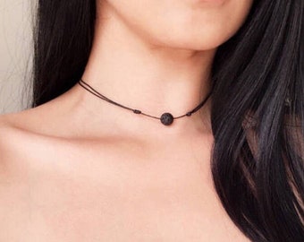 Lava Rock Oil diffuser Necklace Essential Oil Diffuser Necklace Oil Diffuser Jewelry Aromatherapy Lava Rock Necklace Aromatherapy Necklace