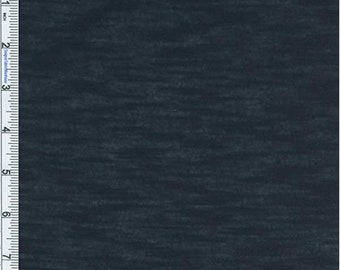 Muted Navy Poly Rayon Slub Jersey Knit, Fabric By The Yard