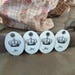set of 4 metal tags "Crown number 1 to 4"