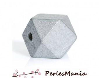 Silver 20 mm S1177300 polygons wooden beads