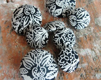 Fabric Covered Buttons - Cotton - 8pc