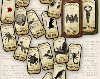 Free printable halloween specimen jar labels