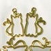 5 pcs Gold Plated Cat Kitten Metal Open Back Bezel Pedant UV Resin