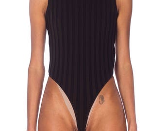 Silk Funnel Neck Bodysuit Size: S