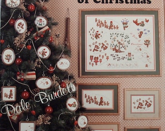 Lot of (8) Vintage Christmas Theme Cross Stitch Pattern Books, Destash Cross Stitch Pattern, Vintage Pattern Books, Christmas Patterns
