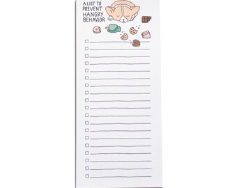 Hangry Skinny Grocery List, Corgi Notepad, Dog Notepad, To Do List, Market List, Funny Gift, Back to School, Apartment, Corgi Gift