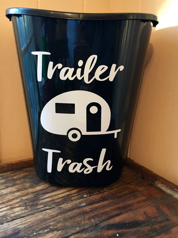 Trailer Trash Can Plastic Trash Tan Vinyl Trash Can Vinyl