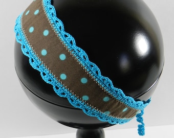Brown and Turquoise Headband Turquoise and Brown Hair Accessories