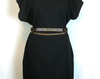 Plus Size Vintage Black Tunic Dress