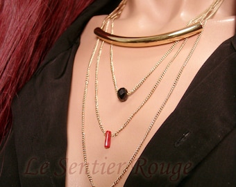 Long gold triple chain chic MAKOALANI
