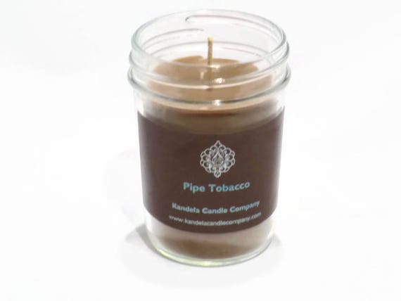New! Pipe Tobacco Scented Candle in Jelly Jar