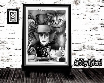 Mad Hatter black and grey