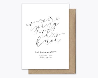 Tying the Knot Save the Date printable
