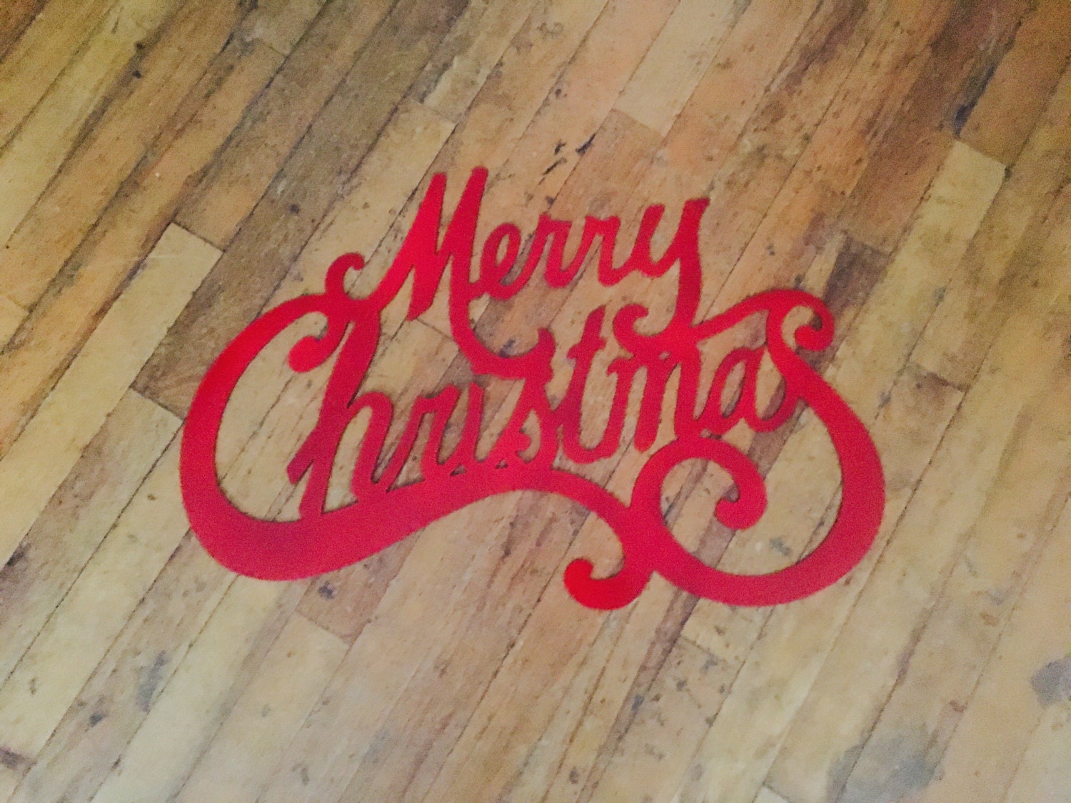 Metal Merry Christmas Sign 24 x 15.5