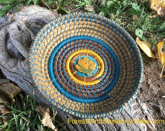 Pine needle art basket