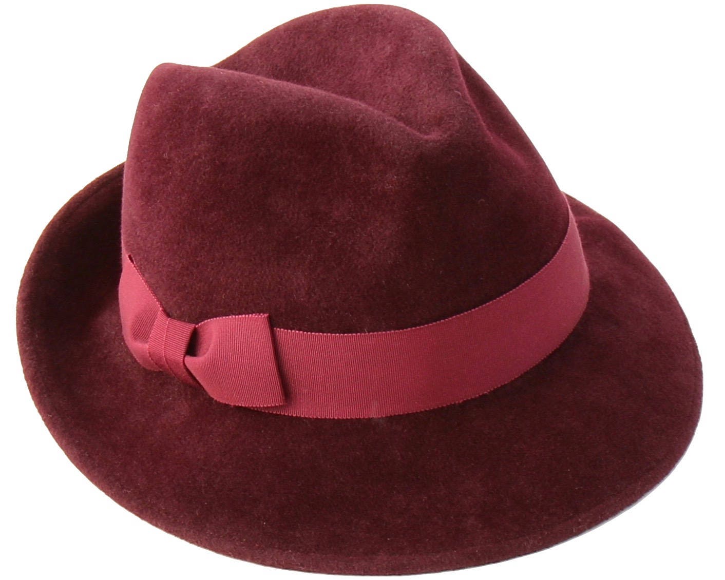 Burgundy Fedora Hat Women's Hat Fall Fashion Fall