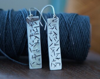 Dangle earrings - sterling silver earrings - modern earrings - geometric earrings