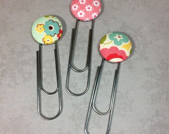 Bookmark Collection, Covered Buttons on Giant Paper Clips
