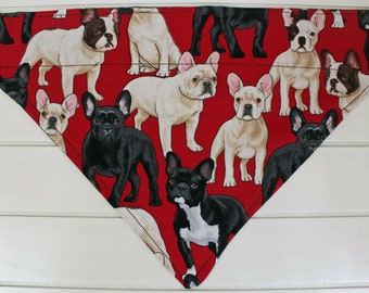 Dog Bandana, French Bulldog Bandana, Over The Collar Bandana, Dog Accessories, Dog Fashion, Dog Christmas Present, FREE UK SHIPPING