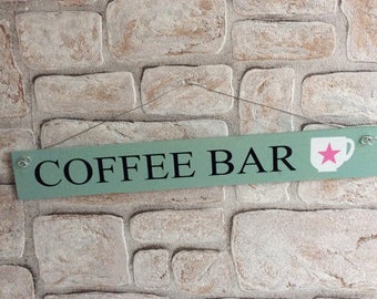 Decorative wooden sign "Coffeebar"