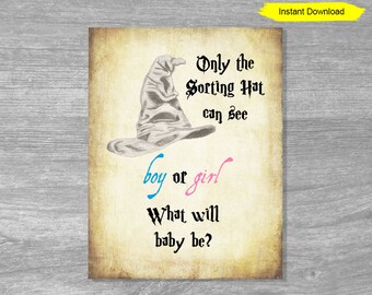 Harry Potter Gender Reveal Party Poster Harry Potter Theme