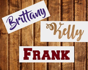 Name Decal, Custom Name Decal, Yeti Decal, Laptop Decal, Car Decal, Monogram Sticker, Water Bottle Decal, Cup decal, Vinyl Decal