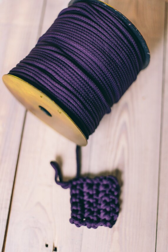 BLUE yarn, colored rope, polyester cord, chunky yarn, diy crafts, craft supplies, diy projects, craft yarn, macrame cord. 218 yards cord #24
