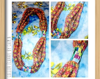 Necklace scarf - Scarf - knitting