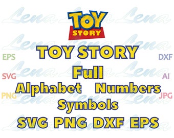 Toy Story Font SVG Toy Story Alphabet SVG Toy Story Letters SVG Numbers Toy Story birthday decor party svg png dxf cut files Cameo Cricut