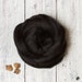 Charcoal 4 oz Ethical Merino Wool Roving Combed Top Fiber, Matte Black, for Felting, Nuno, Spinning, Animal Friendly from Nonmulesed sheep