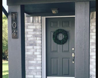 Vertical Modern House Number Modern House Number Plaque Modern Numbers Modern Font