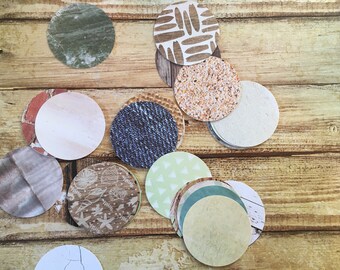 40 Large Dots for collage, art journal, mixed media, punch, circle