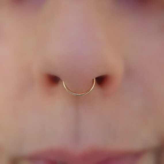 Gold Double Hoop Nose Ring Gold Double Hoop Nose Ring