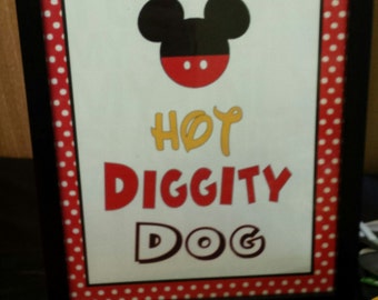 Hot Diggity Dog Bar Printable Sign