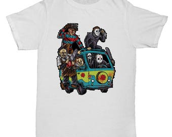 Halloween Jason Freddy Chucky Scream Jigsaw Horror Film Movie 90s 1 T Shirt