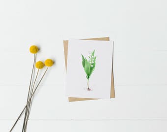 Lily fo the valley | birth month flower | spring | May birthday | birthday gift | botanical illustration | flower illustration | watercolour