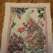 vintage crewel work hand embroidered peacock
