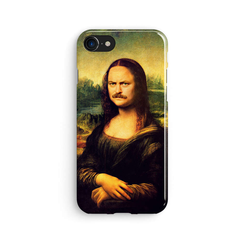 Mona Lisa Ron Swanson Nick Offerman iPhone X case iPhone 8