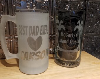 Personalized Beer Mug, Custom Beer Mug, Engraved Beer Mug, Groomsmen Beer Mug, Fathers day gift, dad, Best Man, Groomsman Mug, fathers gift
